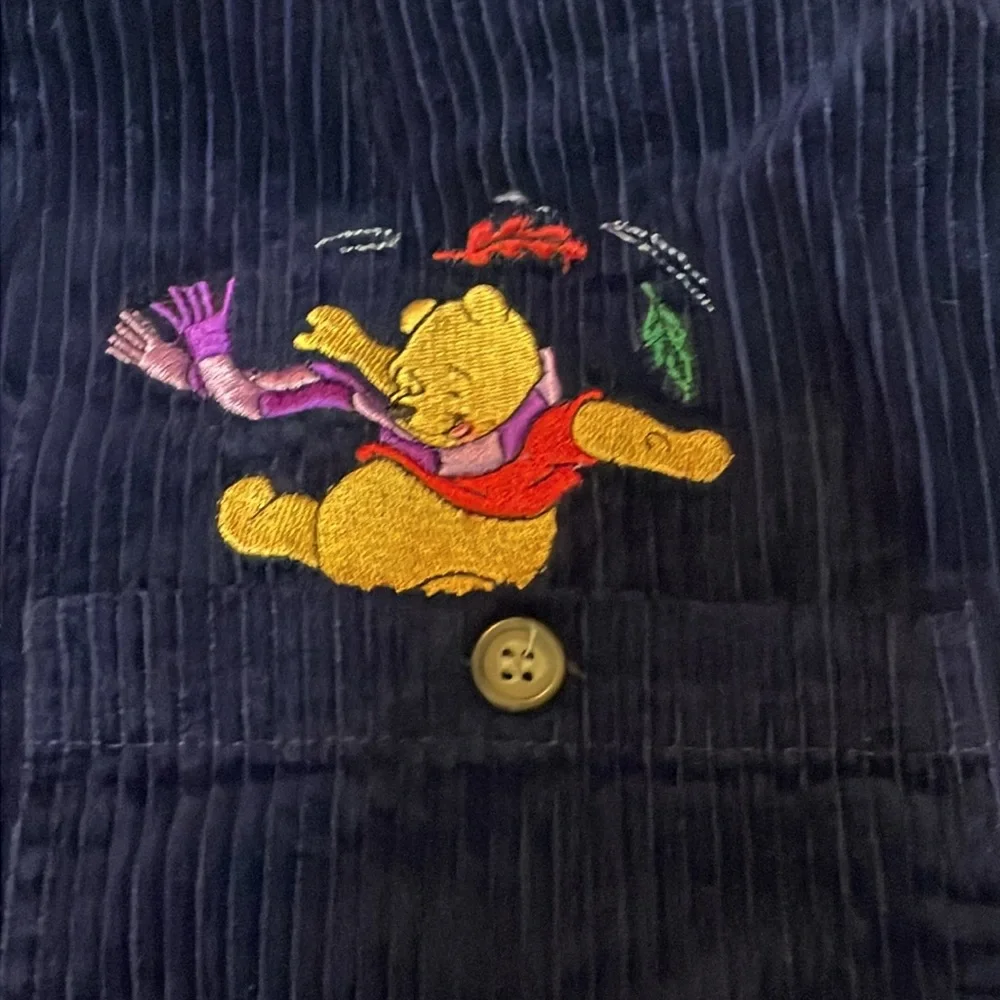 Vintage blue  Disney winnie the pooh corduroy button down sz medium